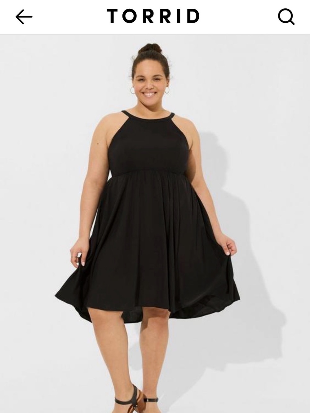 torrid Black High-Low Halter Swing Dress